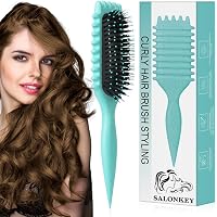 BESTOOL Lockenbürste Für Naturhaar – Entwirrbürste Für 3a Bis 4c Haar, Mit Rutschfestem Griff, Rosa