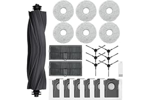 Kaiyaner 22 Pcs Accessoires pour Dreame L10s Ultra Gen 2/L10s Pro Ultra Heat/X30 Ultra/Mova E30 Ultra avec 1 Brosse Principale 6 sac aspirateur 6 tampons vadrouille 6 brosses latérales 2 filtres HEPA