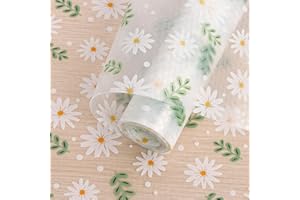 ARTHOME WALL DECOR Arthome Tappetino per Cassetti 44x300cm Non-Adesivo Impermeabile,Antiscivolo Rivestimento Cassetti EVA Plastica Scaffale Cucina per Mobile Frigorifero (Margherita Verde foglie Punto)