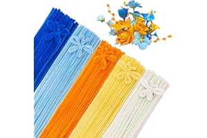 GUWINA 500 Piezas 5 Colores Pastel Limpiapipas Manualidades, 30 cm Largo y 8 mm Grosor, Set de Limpia Pipas Coloridos, Tallos Chenilla para Flores DIY y Decoraciones Festivas