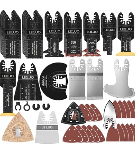 Cikonielf Lames d'outil oscillantes assorties 120 pièces accessoires