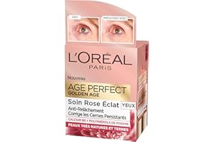 ‎L'OREAL PARIS L'Oréal Paris - Age Perfect Golden Age – Rosé-Pflege für die Augenkontur – gegen Augenringe & Verfärbungen – angereichert mit natürlichen Zellen der Pfingstrose und Calcium/Vitamin B3 – 15 ml
