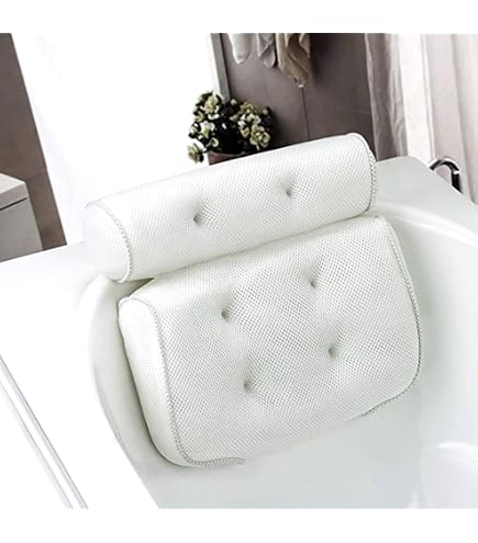 Oreiller De Bain Complet Corps Avec Ventouses - Matelas Spa Antidérapant Doux, 79x35 Cm, Rose, Idéal Pour Maison Et Spa
