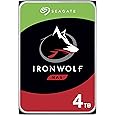 Seagate IronWolf 4 TB interne Festplatte, NAS HDD, 3.5 Zoll, 5900 U/Min, CMR, 64 MB Cache, SATA 6 GB/s, silber, 3 Jahre Data 
