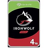 Seagate IronWolf, 4 To, Disque dur interne NAS HDD (8,9 cm (3,5 pouces), 5900 tr/min, CMR, 64 Mo de mémoire cache, SATA 6 Go/
