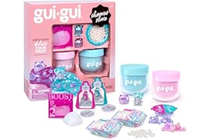 Exclusive Gui Gui Shimmer Deluxe Duo Pack, With 2 Iridescent Slimes, Pearl Bead Booster And 2 Glow-Up And Finishing-touch Sachets, Level Up Your Slimes With a Major GLOW-UP, Pink