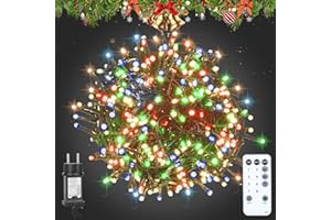 litren Luci Albero di Natale 420 LEDs 50.28+3M Stringa Luce Esterno Interno IP65 con Telecomando, Spina, 8 Modalità, Timer Catena Luminosa Decorazioni per Matrimonio, Laurea, Compleanno- Colorate