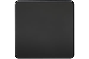 Knightsbridge SF8350MB Screwless 1-Gang Blanking Plate, Matt Black