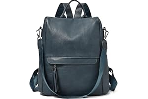 KESUDE Anti Theft Backpack for Women Small Ladies Fashion Rucksack PU Leather Travel Small Daypack Shoulder School Bag Waterproof Back Pack for Shopping Date/Daily