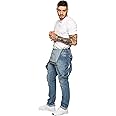 989Zé ENZO Mens Denim Jeans EZD390 Designer Cotton Dungarees Overalls Heavy Duty Waist Sizes 30-50