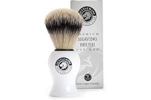 Gentlemans Face Care Club Vegan Friendly Shaving Brush - Badger Friendly Shave Brush for Shaving Cream, Foam Or Soap - No Bristle Loss Promise