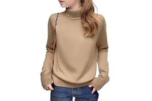 Arshiner Mädchen Pullover Rollkragen Kinder Winter Strickpullover Freizeit Einfarbiges Basic Langarmshirts für Mädchen 5-14 Jahre