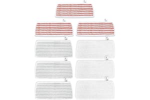 WOKEEPOW für Vileda Steam Plus XXL Dampfreiniger Ersatzbezüge – Multi-Material für gründliche Zonenreinigung, Waschbare Mikrofaser Ersatzbezüge Kompatibel mit Vileda Dampfreiniger XXL, 9er Set