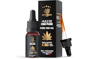 ARTISAM | Huile de CBD PURE H 20% Pressée à Froid | Huile de Graines de chanvre | Formule Premium Fabriquée en France | Sommeil Puissant | cdb Hemp Oil herbe puff hhc 10ml