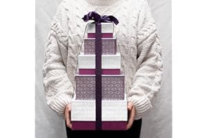 DEVON CERAMICS LTD Tower of Treats Gift Hamper - 9 Designs to Choose from! (Purple & Silver)