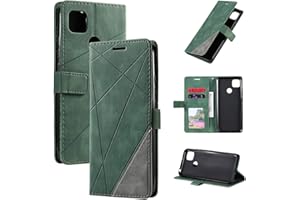QiongniAN Funda para Xiaomi Redmi 9C Funda Protectora de Cuero,Funda para Xiaomi Redmi 9C M2006C3MG / Redmi 9C NFC M2006C3MNG Funda Carcasa Case Green