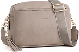 Roulens Women's Mobile Phone Shoulder Bag, Vegan Leather, Cross-Body, Wide Strap, Evening Bag with 3 Zip Compartments, Handbag with Card Slot, Adjustable, Removable Shoulder Strap