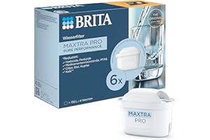 BRITA Wasserfilterkartusche MAXTRA PRO Pure Performance (All-in-1) 6er-Pack Halbjahrespack – Original Ersatz-Wasserfilter für Filterkannen: reiner Wassergeschmack – filtert PFAS, Chlor, Kalk, Metalle