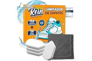 TIEFENREIN Borrador de Goma Premium para Zapatos y Zapatillas – Kit Limpieza Zapatillas 4 Unidades, Limpiador Zapatillas Blancas y Deportivas, Goma Borrador Calzado Tipo Shoe Cleaner