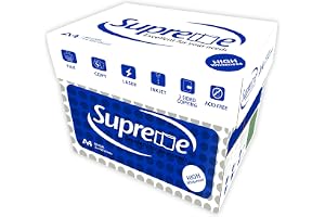 Dolphin Supreme A4 Copy Paper 80 GSM, Premium Multipurpose Printer Paper, High Whiteness, Jam-Free for Inkjet & Laser Printers, 500 Sheets x 5 Reams (2500 Sheets), Made in Thailand