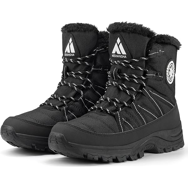 Mishansha Warme Winterlaarzen Dames Gevoerd Antislip Outdoor