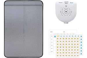 FENCY Bettnäss-Alarm-Pad für Kinder, USB wiederaufladbar, Urinieralarm mit Musik optional und Lautstärkeregler, Töpfchentraining für ältere Kinder