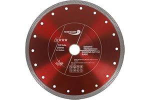 PRODIAMANT Diamentowa tarcza tnąca 250 mm do płytek i ceramiki – wzmocniona do maszyn stołowych, idealna do gresu porcelanowego i polerowanych płytek – wysokiej jakości diamenty klasy premium