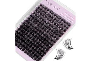 WENDY LASHES Klasterowe Szczupce D Curl Indywidualne Szczupce Oczne Naturalne B-10-18mm Mieszane Klastry Wispy Lash Extensions(FKDP-lash-B-D)
