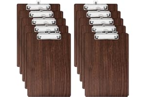 URbantin 10 Piezas A5 Portapapeles de Madera,Madera Portapapeles con Pinza,A5 Portapapeles,A5 Clipboards