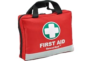 General Medi Trousse de Premiers Secours Composée de 309 Articles pour la Maison, Le Véhicule, Les Voyages, Le Bureau, Le Lieu de Travail, la Randonnée, la Survie et l'Extérieur (Rouge)