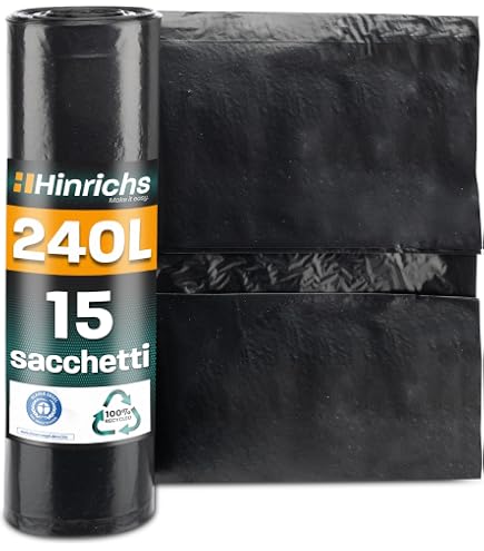 Sacchi Neri Per Rifiuti Pesanti - 80x120 Cm, Spessore 100 Micron, Polietilene, Confezione Da 50