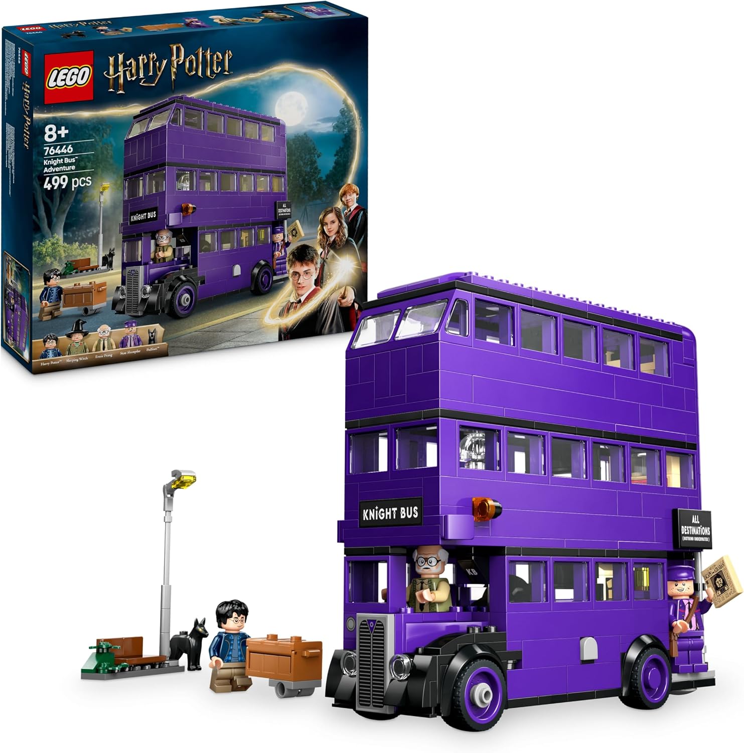 LEGO Harry Potter Aventura en el Autobús Noctámbulo de Juguete con 5 Minifiguras Coleccionables y Accesorios Inc. Varitas -Regalo de El Prisionero de Azkaban para Niñas y Niños de 8+ Años 76446
