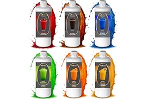 A. BECKER'S A. Becker´s Slush Eis Sirup | Ohne Azofarbstoffe | 6x 1L Kirsche, Cola, Blaubeere, Waldmeister, Pfirsich, Maracuja | 1L Slush Konzentrat ergibt 6L Eis | Getränkesirup für Slush Maschine und Mixer