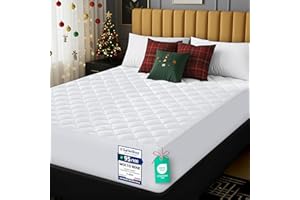 Utopia Bedding Coprimaterasso Trapuntato, Gonna Elastica Coprimaterasso, Vestibilità Extra Profonda Fino a 30 CM con Motivo a Diamante (160x200 cm, Bianco)