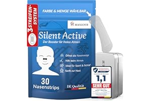 ‎GH MANSOUR 30x Premium Medizinische Latexfreie Nasenpflaster Transparent Nasenstrips gegen Schnarchen besser Atmen bei einer verstopften Nase Nasal Strips Extra stark für Sport und besseren Schlaf