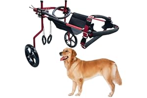 KAJILE Regulowane 2 koła wózek dla psa,XXL-3 Rozmiar Dla Niepełnosprawnych Rehabilitacja tylnych łap psa, Fit Wysokość 60-75cm, Szerokość 24-32cm, Długość 35-45cm