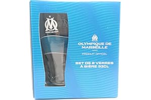 udc Pec As De Coeur - Set de 2 Verres à Bière 33CL - Olympique de Marseille