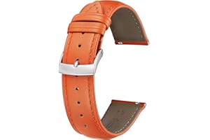 BINLUN Bracelet de Montre en Cuir Multicolore Remplacement Bracelets Montres à Dégagement Rapide pour Homme Femme Mode Watch Strap pour Montre Connectées 12mm 14mm 16mm 18mm 19mm 20mm 21mm 22mm