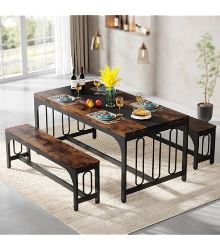 Ikea Tarendo Table and 4 Chairs, Black: Buy Online at Best Price