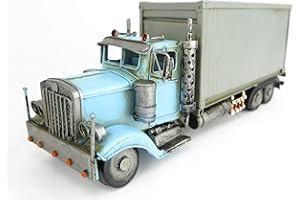 Clever-Deko Auto in Latta Oldtimer Truck Camion Camion Camion Camion Nostalgia Decorazione retrò Modello Auto Modello Shabby Vintage Transporter