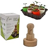 E-Pots Biologisch abbaubares Pflanzentopf-Geschenkset aus Papier - Enthält das Pot Maker Tool, Holzetiketten, Samenumschläge 