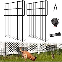 Recinzione Da Giardino In Metallo Antiruggine, 5 Pannelli Da 61 Cm X 3 M, Senza Scavo, Barriera Per Animali, Decorativa Per Aiuole E Patio