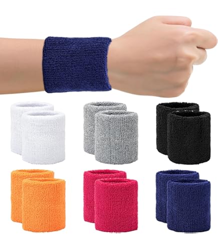 Gejoy 24 stuks sportpolsbandjes voor kinderen, kleurrijke polsbandjes, badstof, polsbandjes met Pow Zap-ontwerp voor sport, verjaardag, basketbal, feestartikelen, 6 stijlen