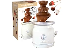 ‎SCRAPCOOKING ScrapCooking - Schokoladenbrunnen - 3-stöckiger Edelstahlturm mit Warmhaltefunktion - Vintage-Design - Elektrische Schokoladenfondue-Maschine - Geschenkidee Backen & Küche - 3897