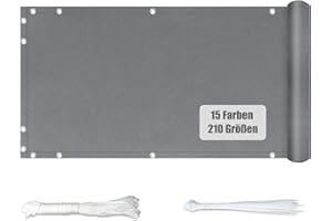 KUZRZNH Balkonabdeckung, 80x700CM Balkonumspannung Balkonabdeckung mit Ösen, Wasserdicht Blickdichte Wind- und UV-Schutz Balkonverkleidung für Terrasse & Zaun
