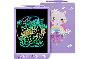 DYNASONIC (DYNA-PM Gatto) Tavoletta di scrittura LCD a colori da 10 pollici per bambini. Tavola da disegno magnetica. Giocattolo educativo. Regalo per bambini. Lavagna per bambini 2 3 4 5 6 7 8 anni