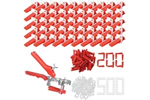 SUYNAUETEV 701 Piezas Niveladores de Azulejos 200 Cuñas Niveladoras Suelo 500 Cuñas Azulejos Cuñas Niveladoras Azulejos Cuñas para Azulejos Cuñas Nivelador de Azulejos Kit Sistema Nivelacion Pinza en Forma Cuña