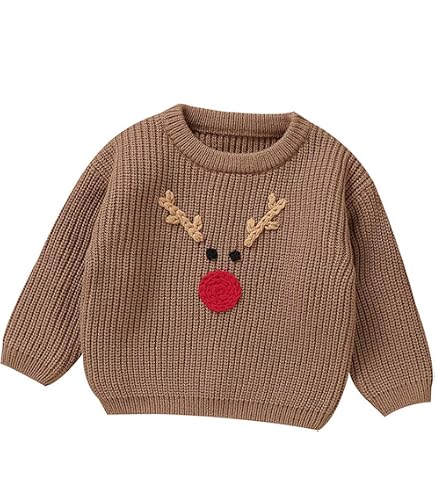 Generisch Weihnachtspullover Jungen Mädchen Weihnachtspulli Weihnachten