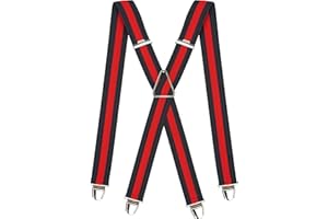 PIERROT Tirantes para Hombre - Clips Extra Fuerte - Tirantes Sólidos y Artesanales para Hombres Garantía de por vida - Tirantes para Pantalones - Una Talla Para Todos