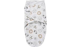 Meyco Baby Animal Swaddling Bag, First Equipment Newborn (Swaddling Cloth for Babies from 4-6 Months, Soft Sleeping Comfort, Breathable and Moisture-Absorbing, Sleep Aid), Multicoloured
